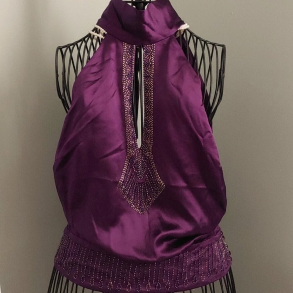 HPBCBGMAXAZRIA Silk Evening Halter Top